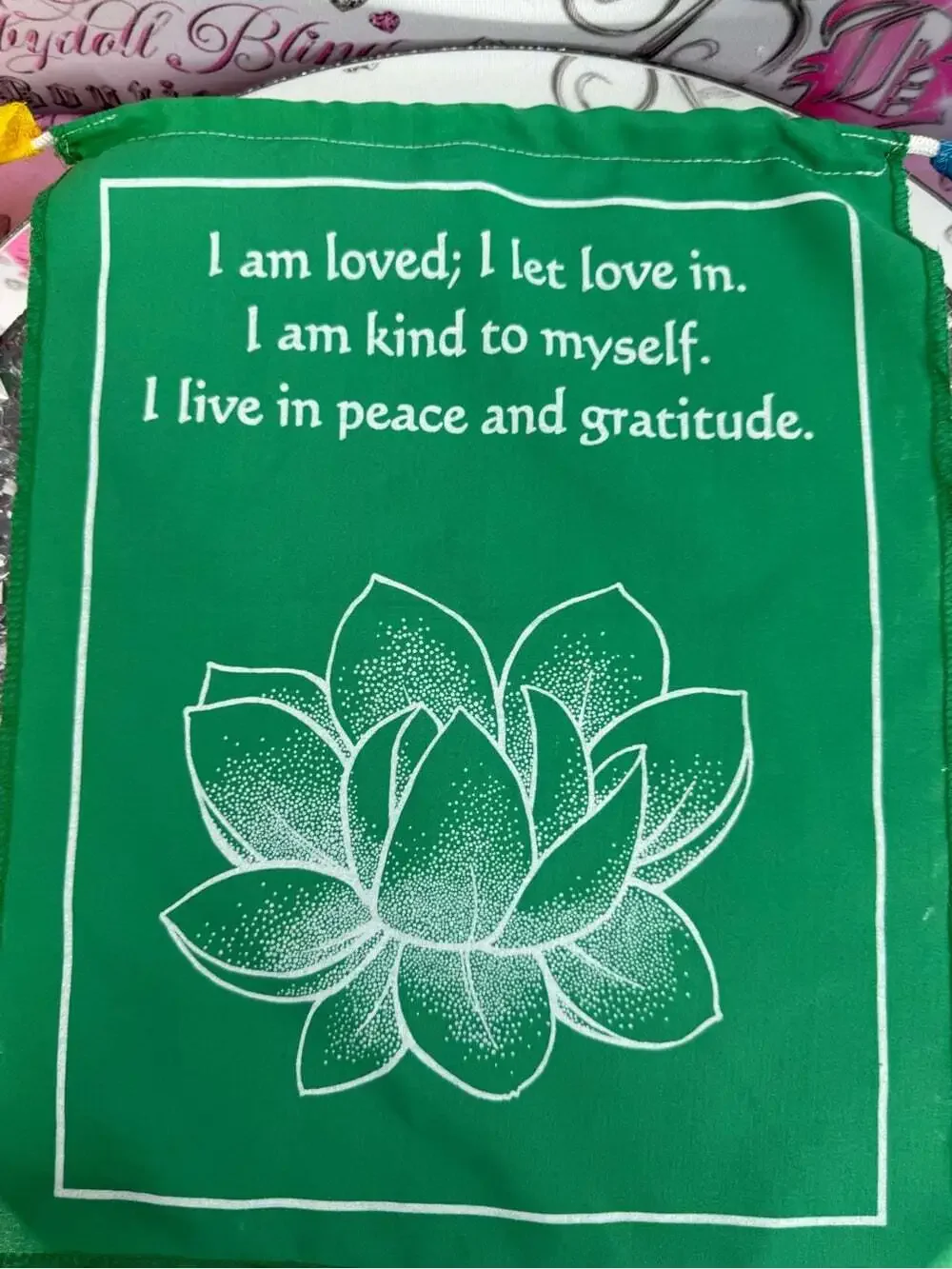 Tapestry art work wall hanging flags lotus flowers chakras